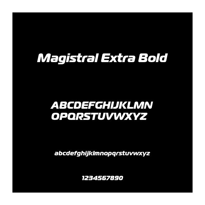 Magistral Extra Bold