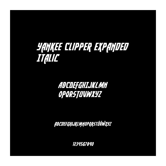 Yankee Clipper Expanded Italic