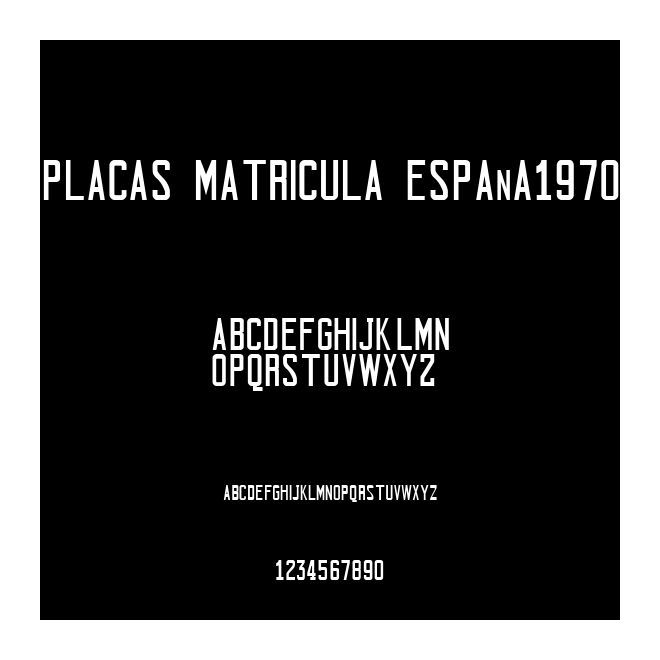 PLACAS MATRICULA ESPAnA1970