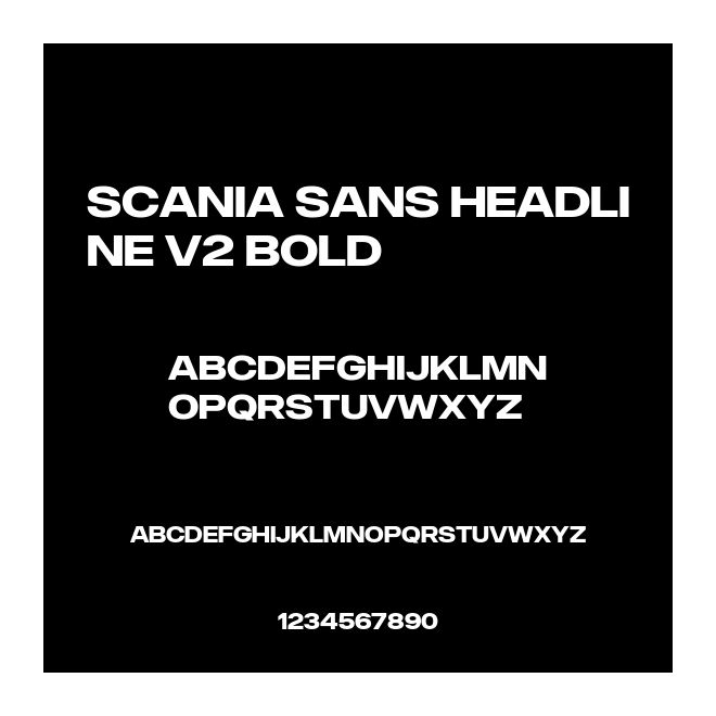 Scania Sans Headline V2 Bold