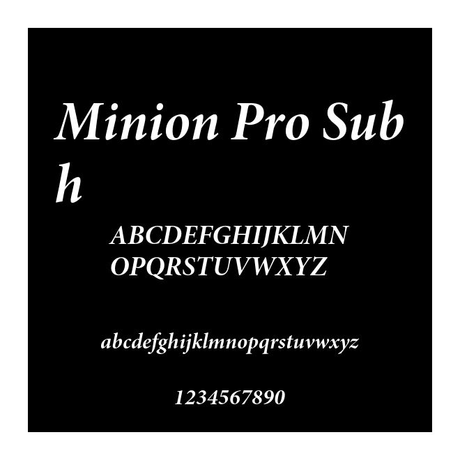 Minion Pro Subh