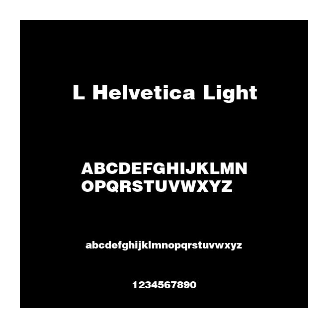 L Helvetica Light