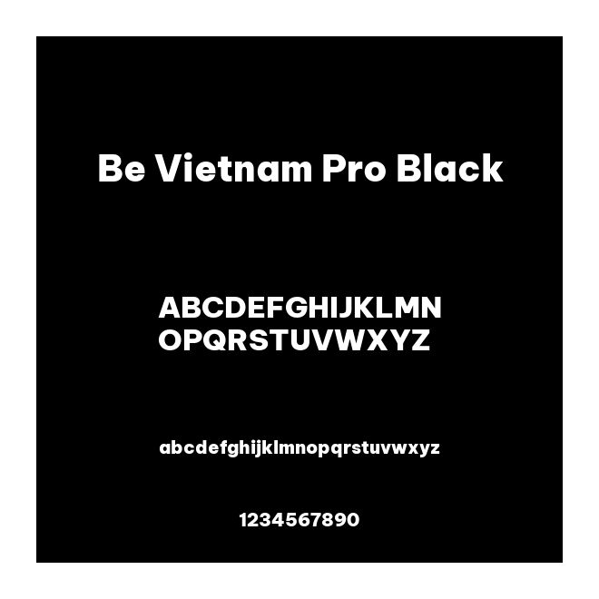 Be Vietnam Pro Black