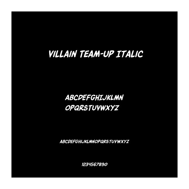 Villain Team-Up Italic