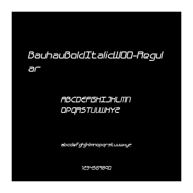 BauhauBoldItalicW00-Regular