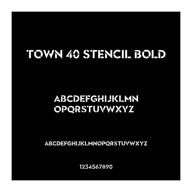 Town 40 Stencil Bold