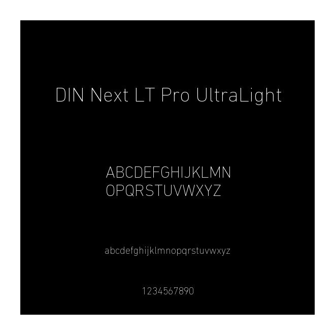 DIN Next LT Pro UltraLight