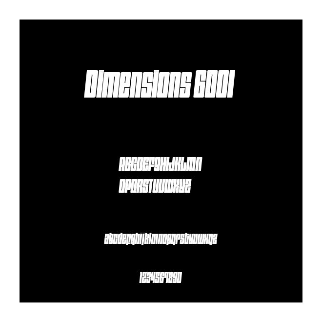 Dimensions 600I