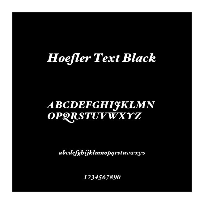 Hoefler Text Black