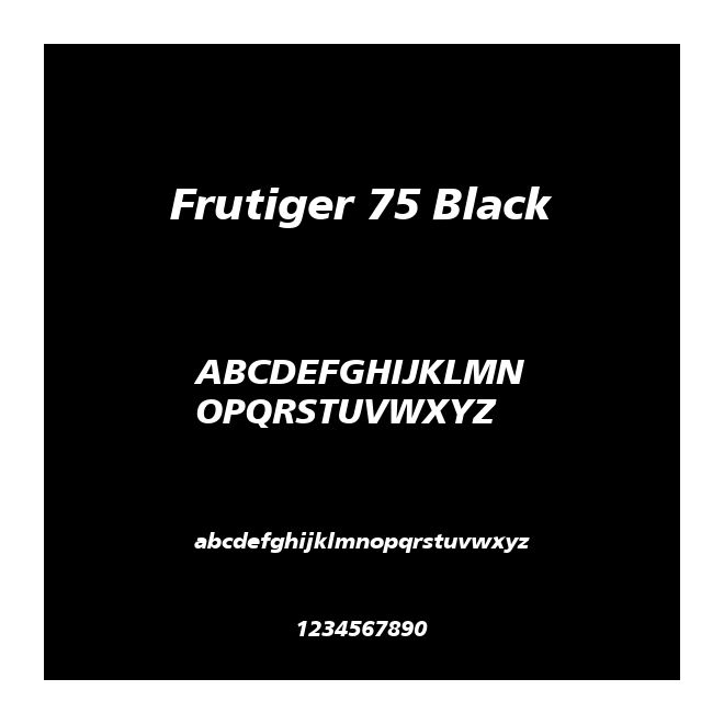 Frutiger 75 Black