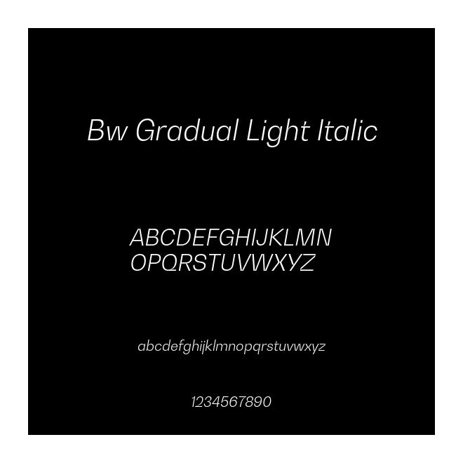 Bw Gradual Light Italic