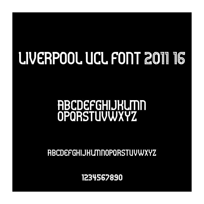 Liverpool UCL font 2011-16