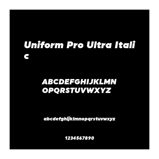 Uniform Pro Ultra Italic