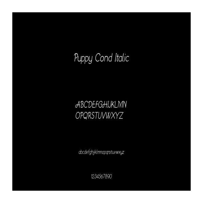 Puppy Cond Italic