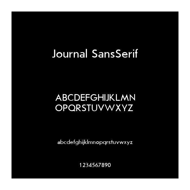 Journal SansSerif