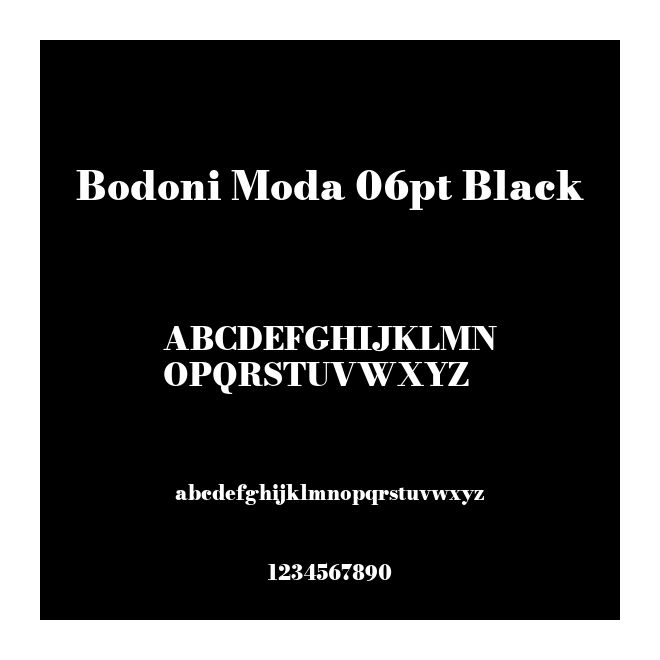 Bodoni Moda 06pt Black