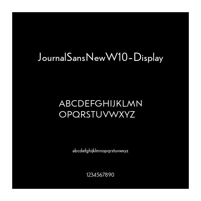 JournalSansNewW10-Display