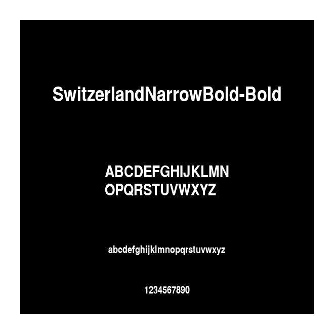 SwitzerlandNarrowBold-Bold