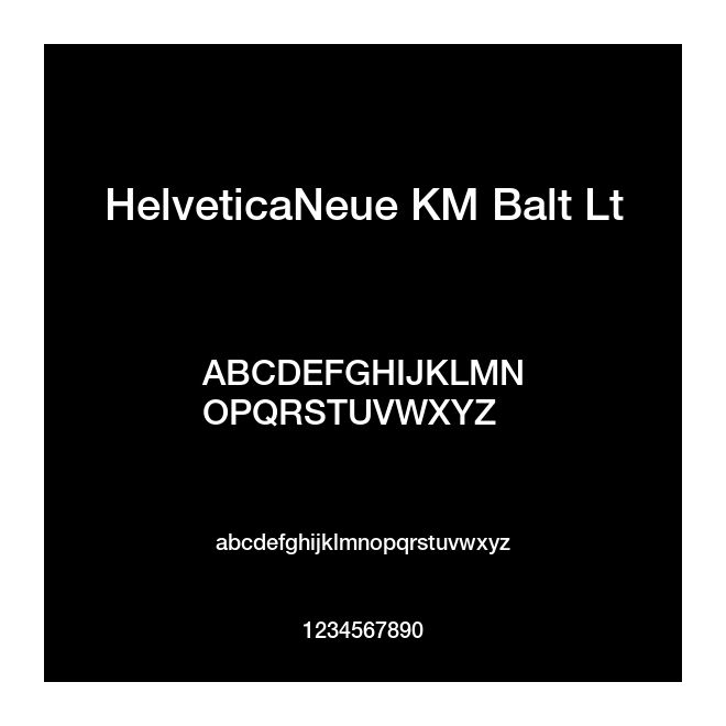 HelveticaNeue KM Balt Lt