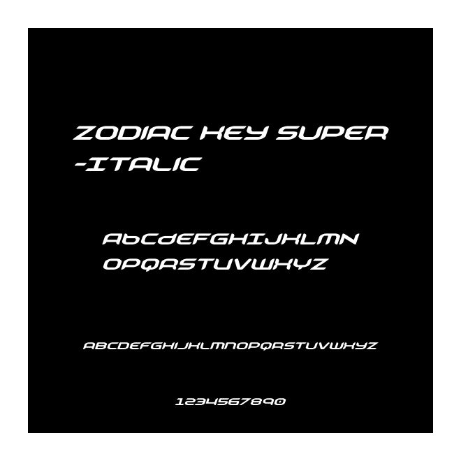 Zodiac Key Super-Italic
