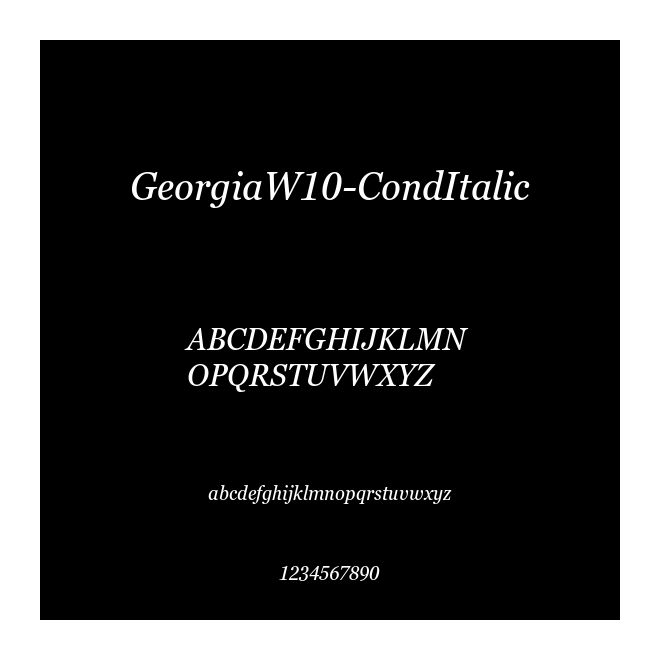 GeorgiaW10-CondItalic