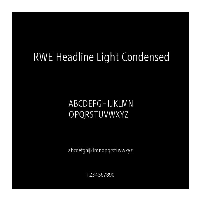 RWE Headline Light Condensed