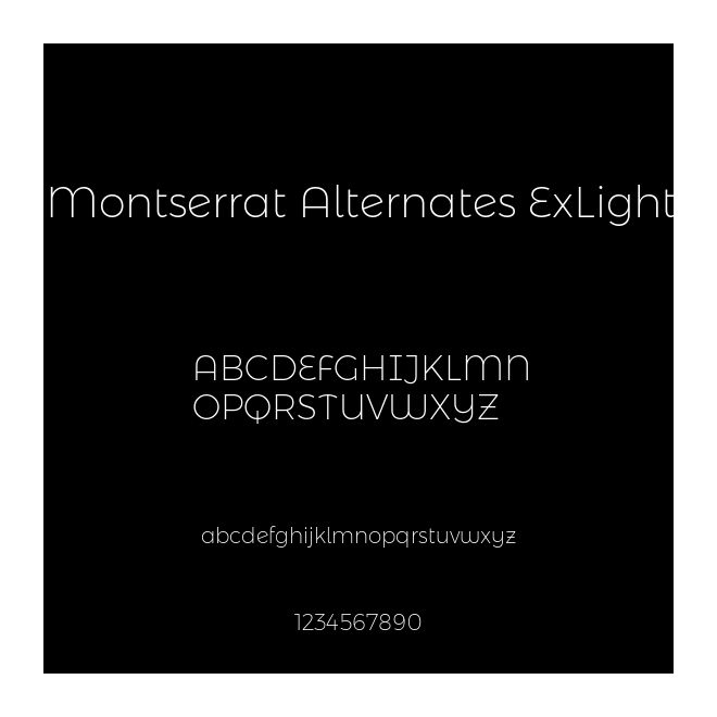 Montserrat Alternates ExLight