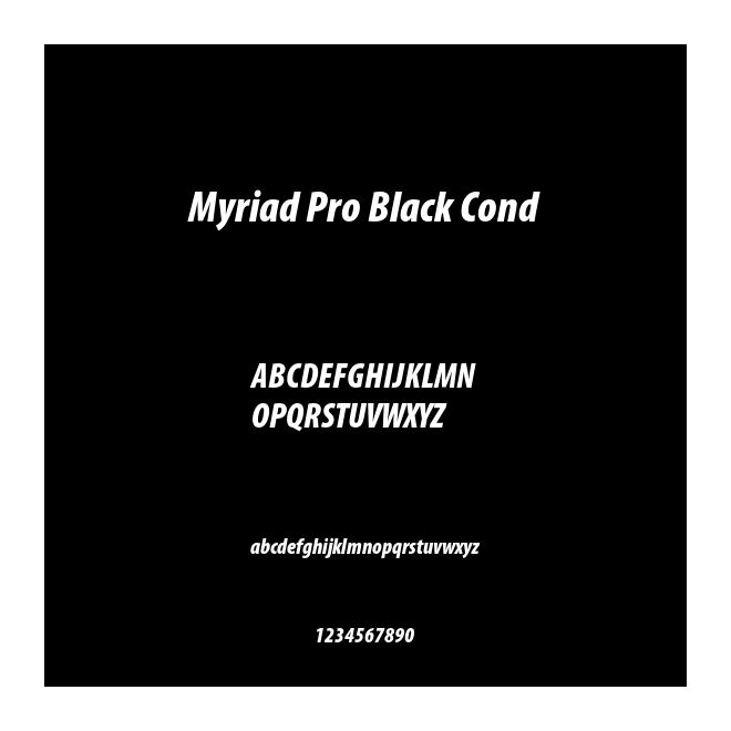 Myriad Pro Black Cond