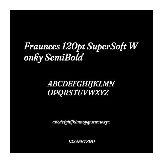 Fraunces 120pt SuperSoft Wonky SemiBold