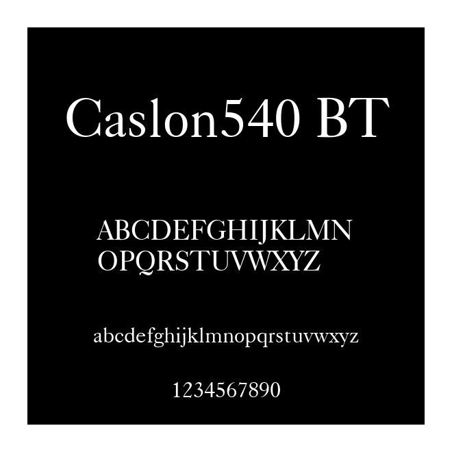 Caslon540 BT