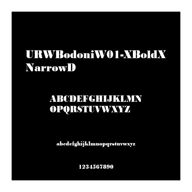 URWBodoniW01-XBoldXNarrowD