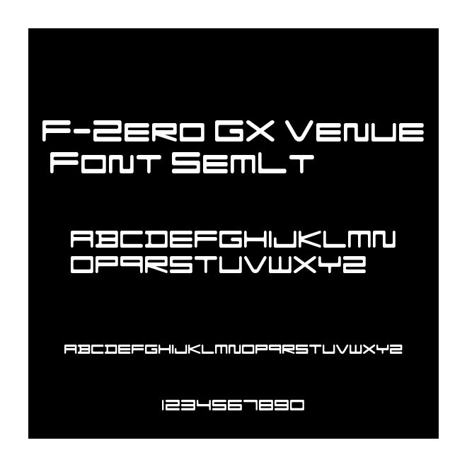 F-Zero GX Venue Font SemLt