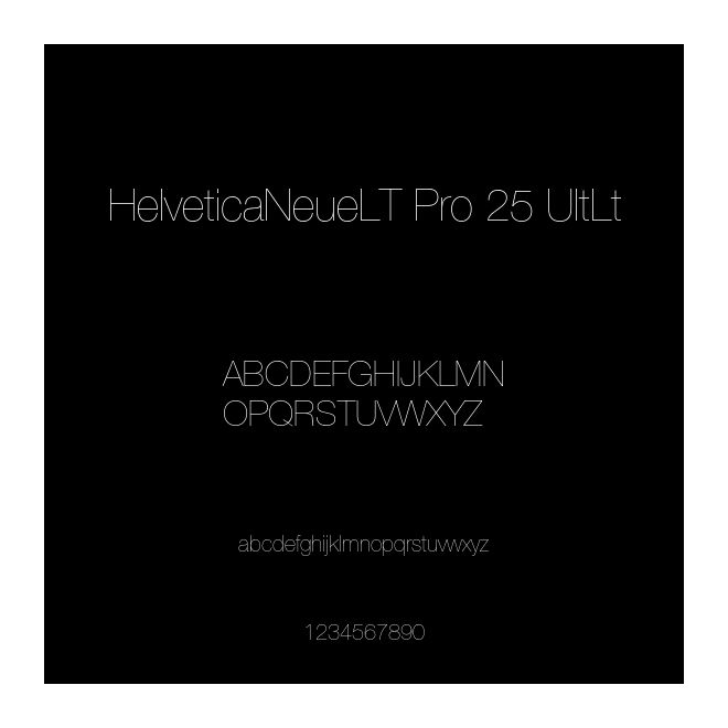 HelveticaNeueLT Pro 25 UltLt