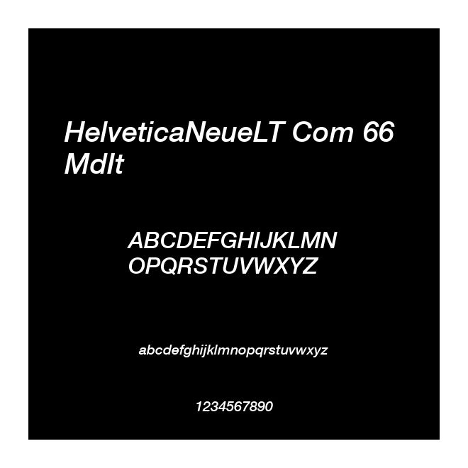 HelveticaNeueLT Com 66 MdIt