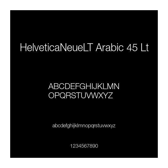 HelveticaNeueLT Arabic 45 Lt