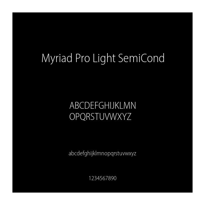 Myriad Pro Light SemiCond