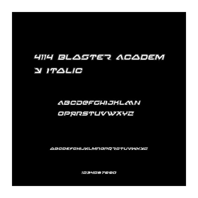 4114 Blaster Academy Italic