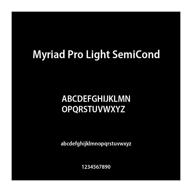 Myriad Pro Light SemiCond