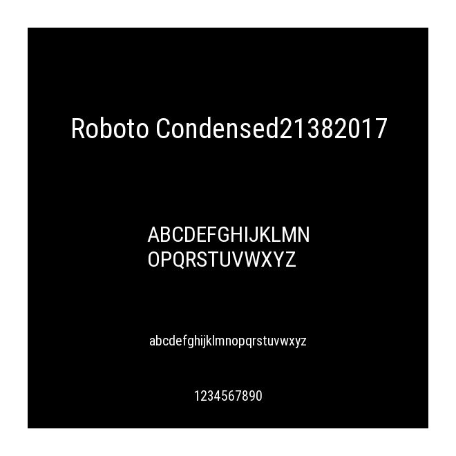 Roboto Condensed21382017