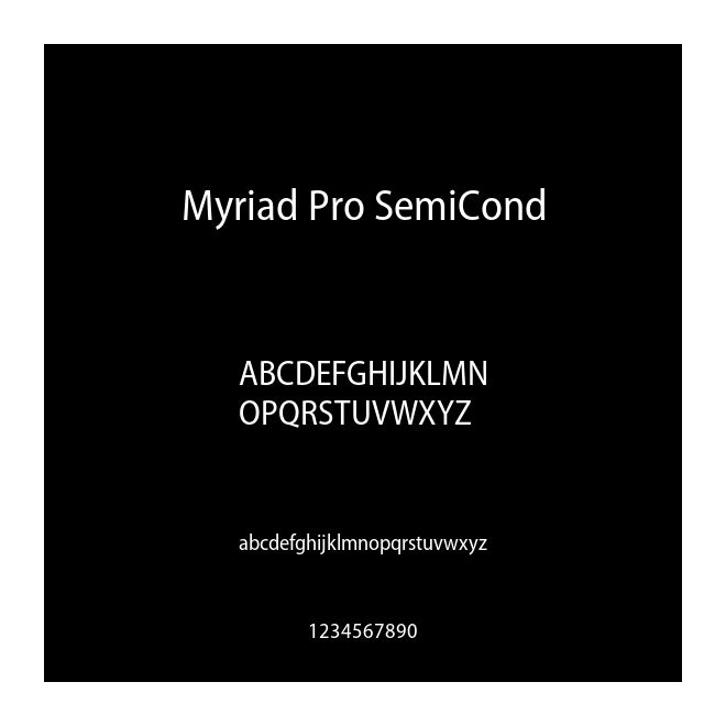 Myriad Pro SemiCond