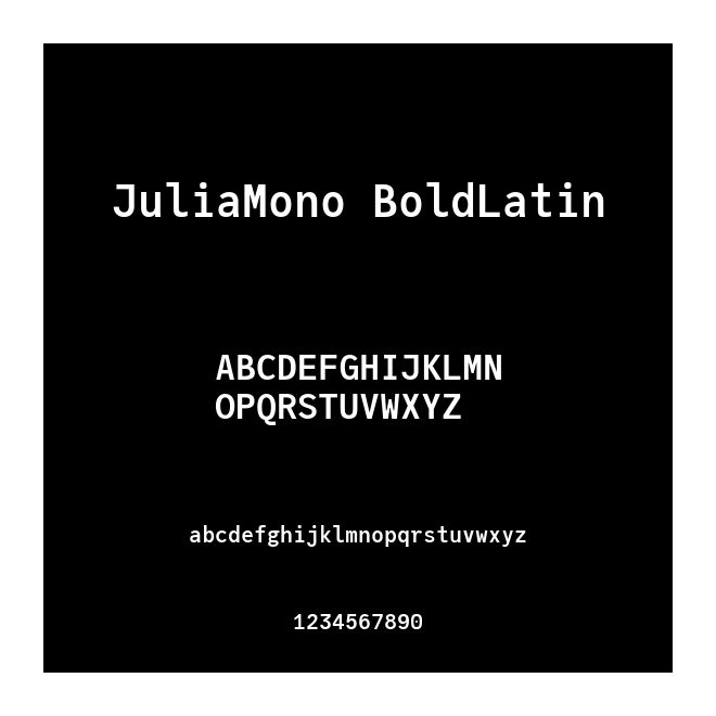 JuliaMono BoldLatin