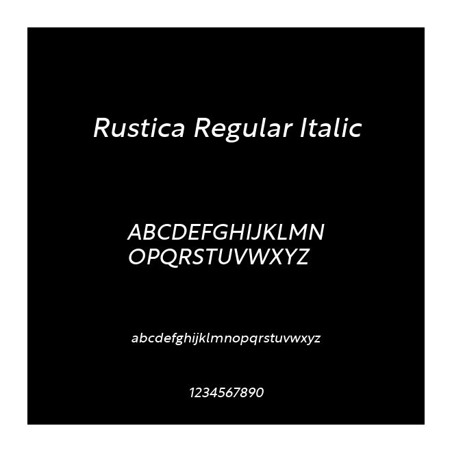 Rustica Regular Italic