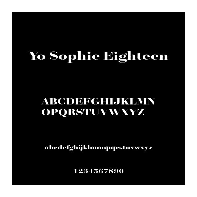 Yo Sophie Eighteen