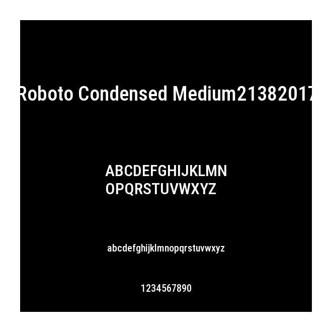 Roboto Condensed Medium21382017