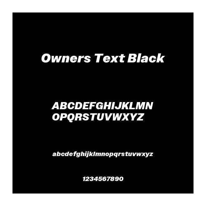 Owners Text Black