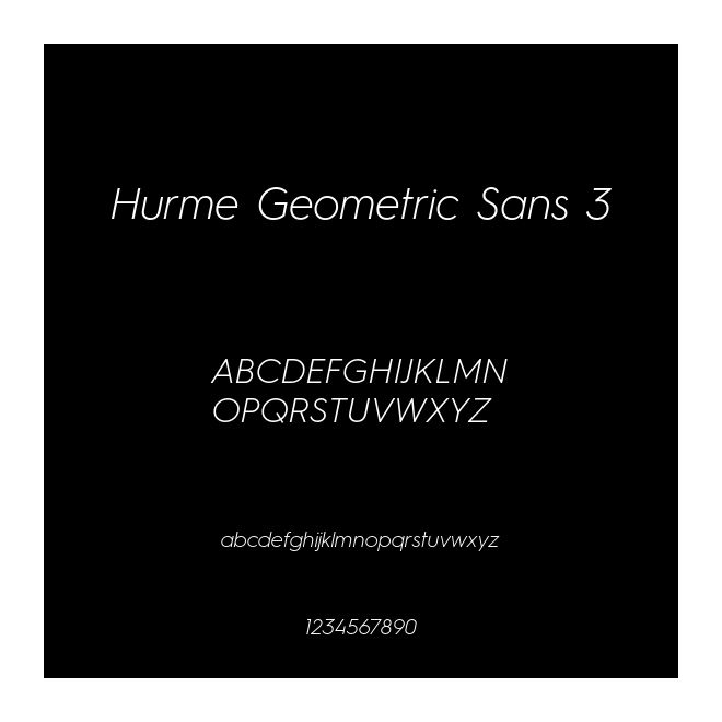 Hurme Geometric Sans 3