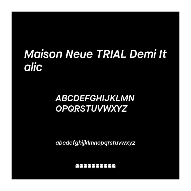 Maison Neue TRIAL Demi Italic