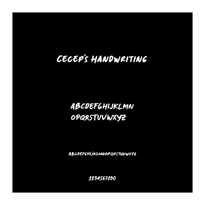 Cecep's Handwriting