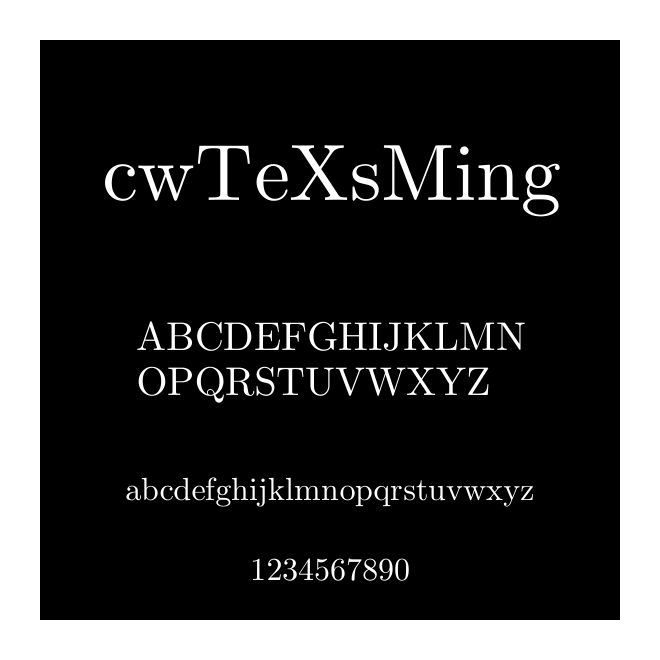 cwTeXsMing