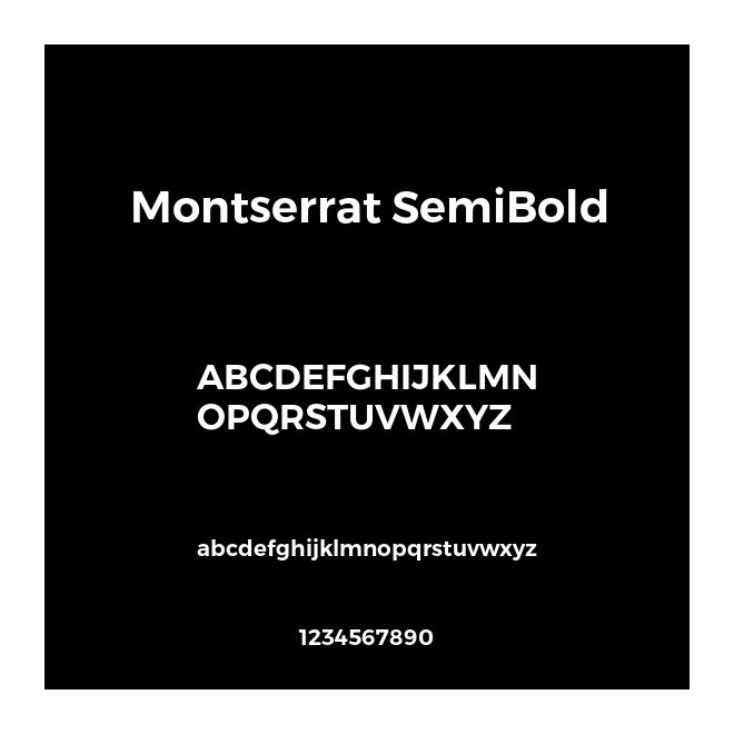 Montserrat SemiBold